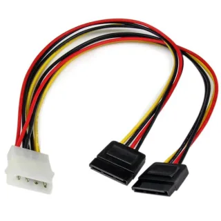 StarTech 12in LP4 to 2x SATA Power Y Cable Adapter - Molex to to Dual SATA Power Adapter Splitter - Power adapter - 4 PIN internal power (M) to SATA power (F) - for P/N: BRACKET125PTP, HSB13SATSASB, HSB1SATSASBA, HSB1SATSASVA, HSB43SATSASB, S322M225R