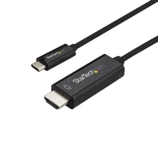 Startech 6ft (2m) USB C to HDMI Cable, 4K 60Hz USB Type C to HDMI 2.0 Video Adapter Cable, Thunderbolt 3 Compatible, Laptop to HDMI Monitor/Display, DP 1.2 Alt Mode HBR2 Cable, Black - 4K USB-C Video Cable (CDP2HD2MBNL) - Adapter cable - USB-C male to HDM