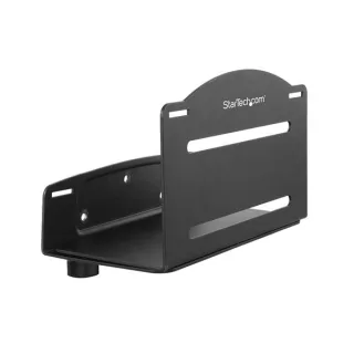 Startech Wall Mount CPU Holder - Adjustable Width 4.8in to 8.3in - Metal - Computer Tower Mounting Bracket for Desktop PC (CPUWALLMNT) - Bracket - for CPU - steel - black - wall-mountable - for P/N: WALLSTS1, WALLSTS2