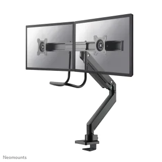 Neomounts NM-D775DX - Mounting kit - full-motion - for 2 LCD displays - black - screen size: 10"-32" - clamp mountable, grommet, desk-mountable
