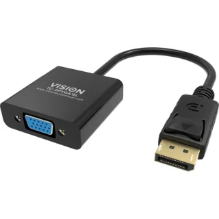 Vision Professional - Adapter - DisplayPort (M) to HD-15 (VGA) (F) - black