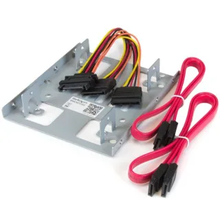 Startech 2.5" to 3.5" SATA Hard Drive Mounting Bracket Kit - Dual SATA SSDs/HDDs Mounting Bracket for Mounting Bay (BRACKET25X2) - Storage bay adapter - 3.5" to 2.5" - steel - for P/N: 25S22M2NGFFR, S322M225R, SAT2M2NGFF25, SAT32M225, SAT32MSAT257, ST521P