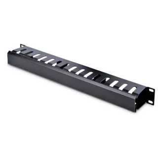 Startech 1U Horizontal Finger Duct Rack Cable Management Panel with Cover - Server Rack Cable Duct - Rack Cable Organizer / Manager (CMDUCT1UX) - Rack cable management panel - 1U - 19" - for P/N: RACK-18U-20-WALL-OA, RACK-21U-20-WALL-OA, RACK-24U-20-WALL-