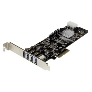 Startech 4-Port USB 3.0 PCI Express Card Adapter - PCIe SuperSpeed USB 3.0 Expansion Card w/ 2 Dedicated 5Gbps Channels (PEXUSB3S42V) - USB adapter - PCIe x4 - USB 3.0 x 4 - for P/N: BNDTB10GI, BNDTB210GSFP, BNDTB310GNDP, BNDTB410GSFP, BNDTB4M2E1, BNDTBUS