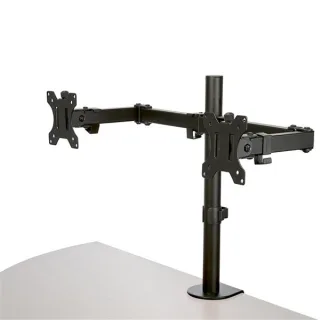 Startech Desk Mount Dual Monitor Arm, Desk Clamp / Grommet VESA Monitor Mount for up to 32 inch Displays, Ergonomic Articulating Monitor Arm, Height Adjustable/Tilt/Swivel/Rotating - Space-saving Design (ARMDUAL2) - Mounting kit - adjustable arm - for 2 m