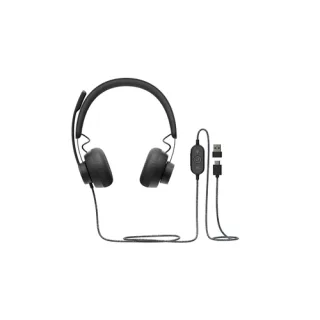 Logitech Zone Wired - Headset - on-ear - wired - USB-C - graphite