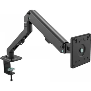 Vision VFM-DA/4 - Mounting kit (VESA cover, C-clamp, articulating arm, VESA adapter) - double-articulated - for LCD display / notebook / tablet - aluminium, steel - matte black - screen size: 10"-27" - desk-mountable