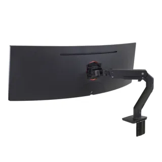 Ergotron HX - Mounting kit (articulating arm, desk clamp mount, grommet mount, mounting hardware, extension part, HD pivot) - Constant Force Technology - for LCD display/ curved LCD display - matte black - screen size: up to 49