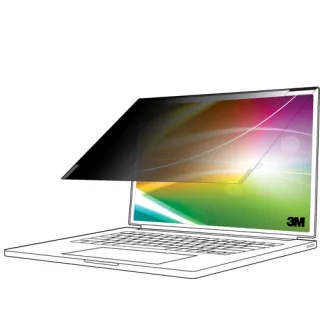 3M Bright Screen Privacy Filter - Notebook privacy filter - for full screen laptop - removable - flip - 13.3" - black