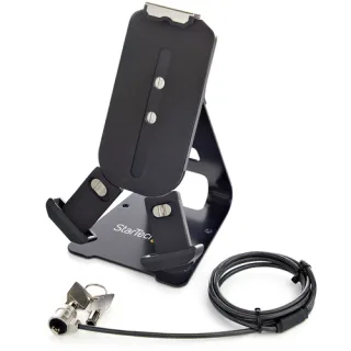 Startech Secure Tablet Stand w/ K-Slot Cable Lock, Locking Tablet Holder for 7.9-13 inch Tablets, Universal Adjustable Tablet Mount for Desk/Surface, Lockable Anti-Theft Security Mount - Tablet Security Mount (SECTBLTDT) - Notebook / tablet stand - deskto