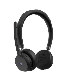 Lenovo - Headset - on-ear - Bluetooth - wireless - USB-A via Bluetooth adapter - black - Certified for Microsoft Teams