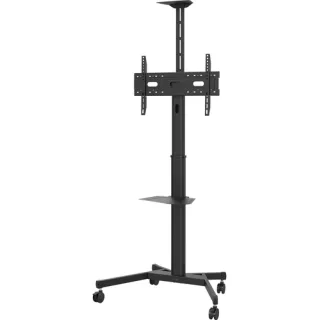 Vision VFM-F19 - Cart - height adjustable - for LCD display / mini PC - steel - sandblasted black - screen size: 31"-80