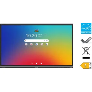 ViewSonic ViewBoard IFP8651 - 86" Diagonal Class IFP51 Series LED-backlit LCD display - interactive - with touchscreen (multi touch) / 8-microphone array / optional slot-in PC capability - 4K UHD (2160p) 3840 x 2160 - Direct LED
