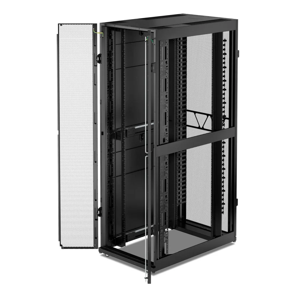 APC NetShelter SX - Rack cabinet - 2258H x 750W x 1200D mm, with Sides - floor-standing - black - 48U - 19" - TAA Compliant