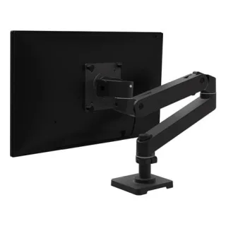 Single monitor arm - For screens sized up to 34" - Weight Capacity: 4 to 22 lbs (1.8 to 10 kg). Display depth greater than 3.6" (9 cm) may affect weight capacity - Black - Desk mountable (2-piece desk clamp)