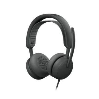 Logitech Zone Wired 2 for Business - Headset - on-ear - wired - active noise cancelling - graphite - Certified for Microsoft Teams