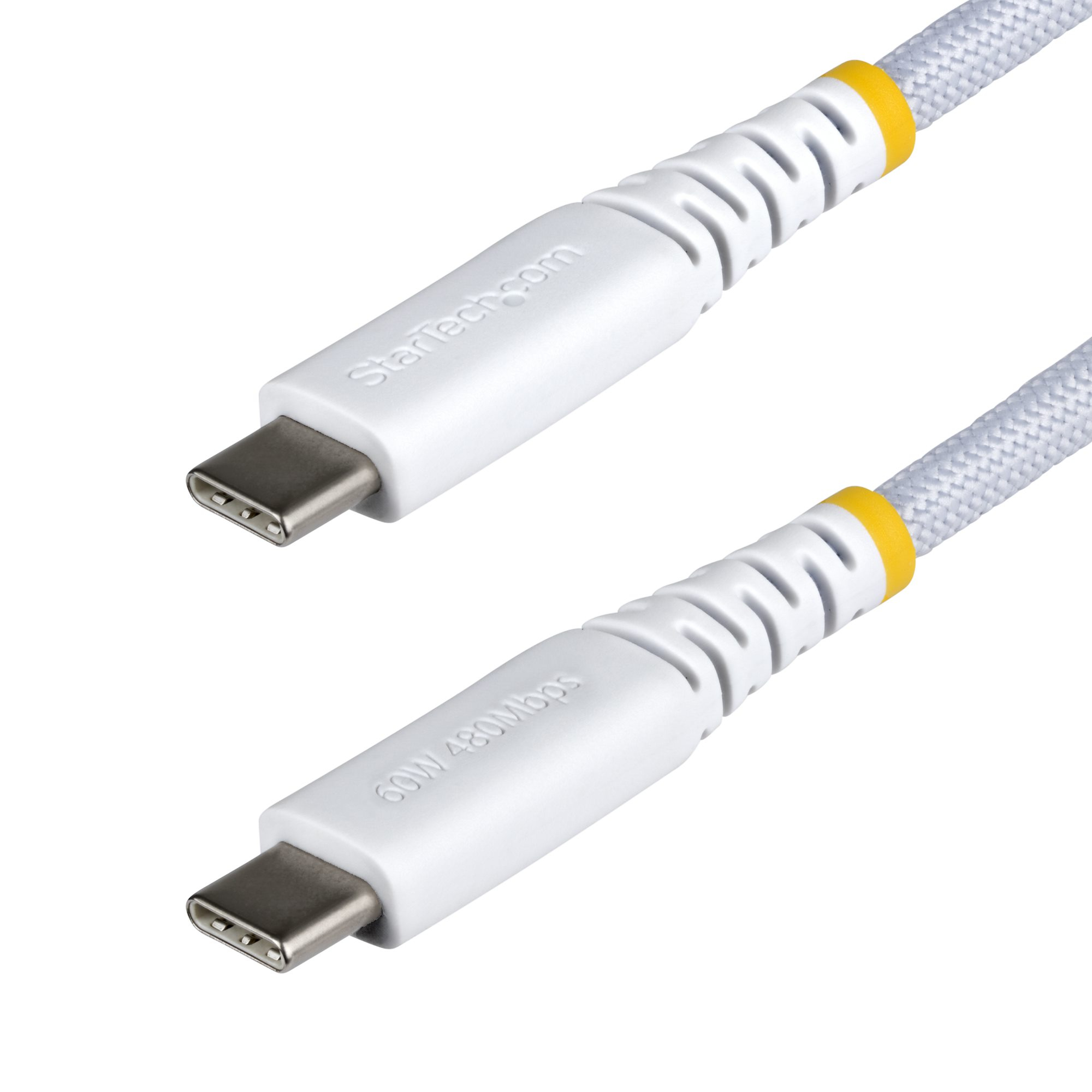 StarTech - USB cable - USB-C (M) to USB-C (M) - USB 2.0 - 3 A - 30 cm - USB Power Delivery (60W) - white