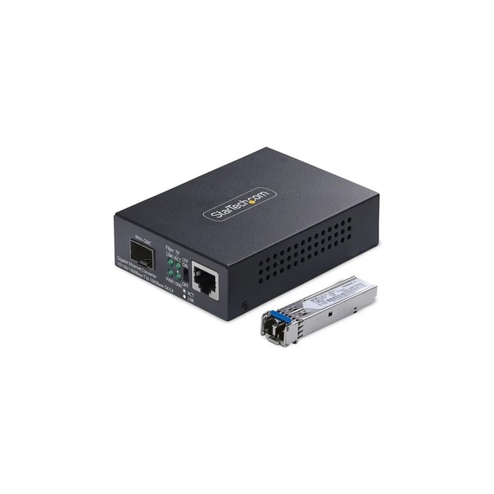 Startech - Fibre media converter - 1GbE - over fibre optic - 10Base-T, 1000Base-LX, 100Base-TX, 1000Base-T - LC Duplex single-mode / RJ-45 - up to 40 km - 1310 nm - TAA Compliant