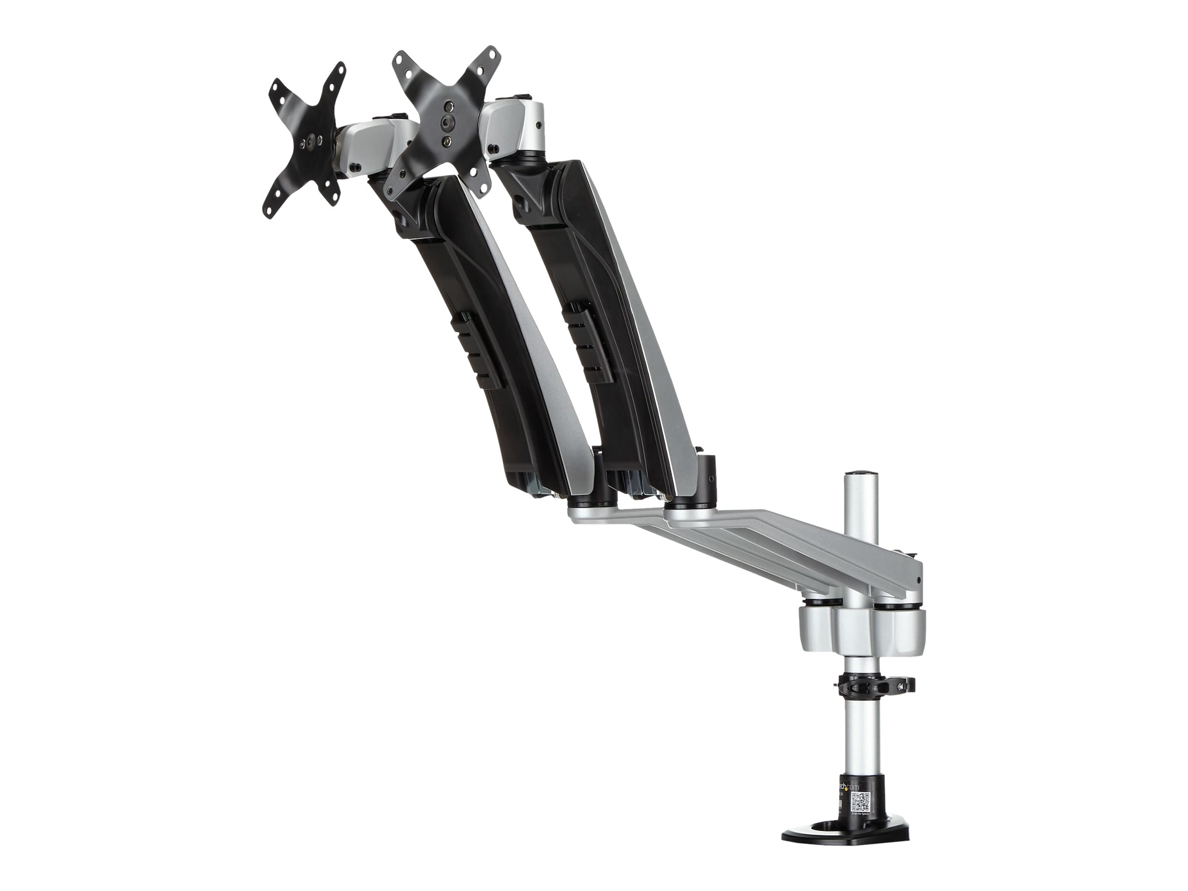 Startech - Mounting kit (C-clamp, arm assembly, VESA mount) - adjustable arm with mechanical spring - for Monitor - plastic, steel - black - screen size: up to 40" - grommet, desk-mountable