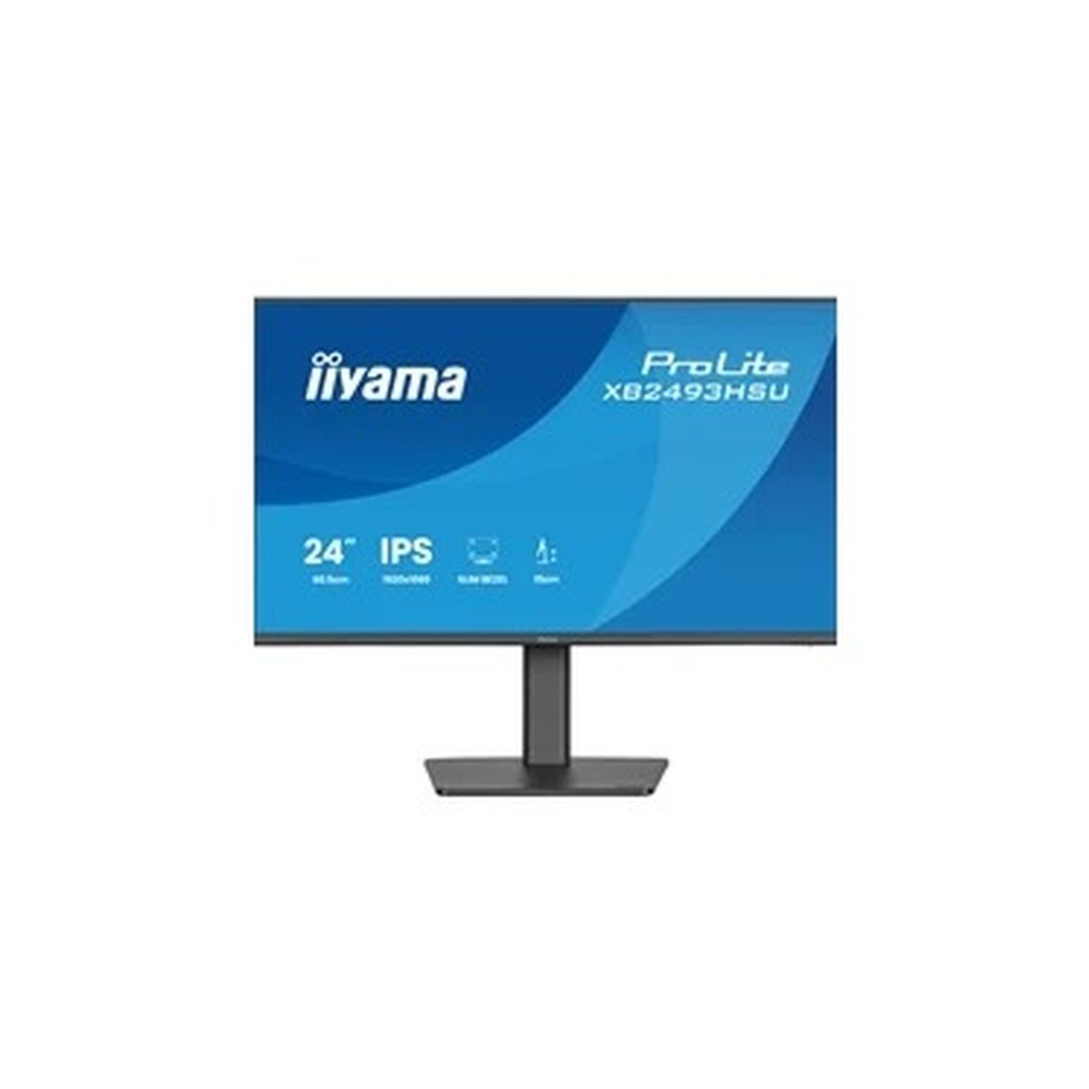 iiyama PROLITE XB2493HSU-B1 24 inch IPS Monitor, Full HD, 1ms, USB Hubx2, HDMI, DisplayPort, Freesync, 120Hz, Speakers, Black, ACR, Internal PSU, VESA, Height Adjustable