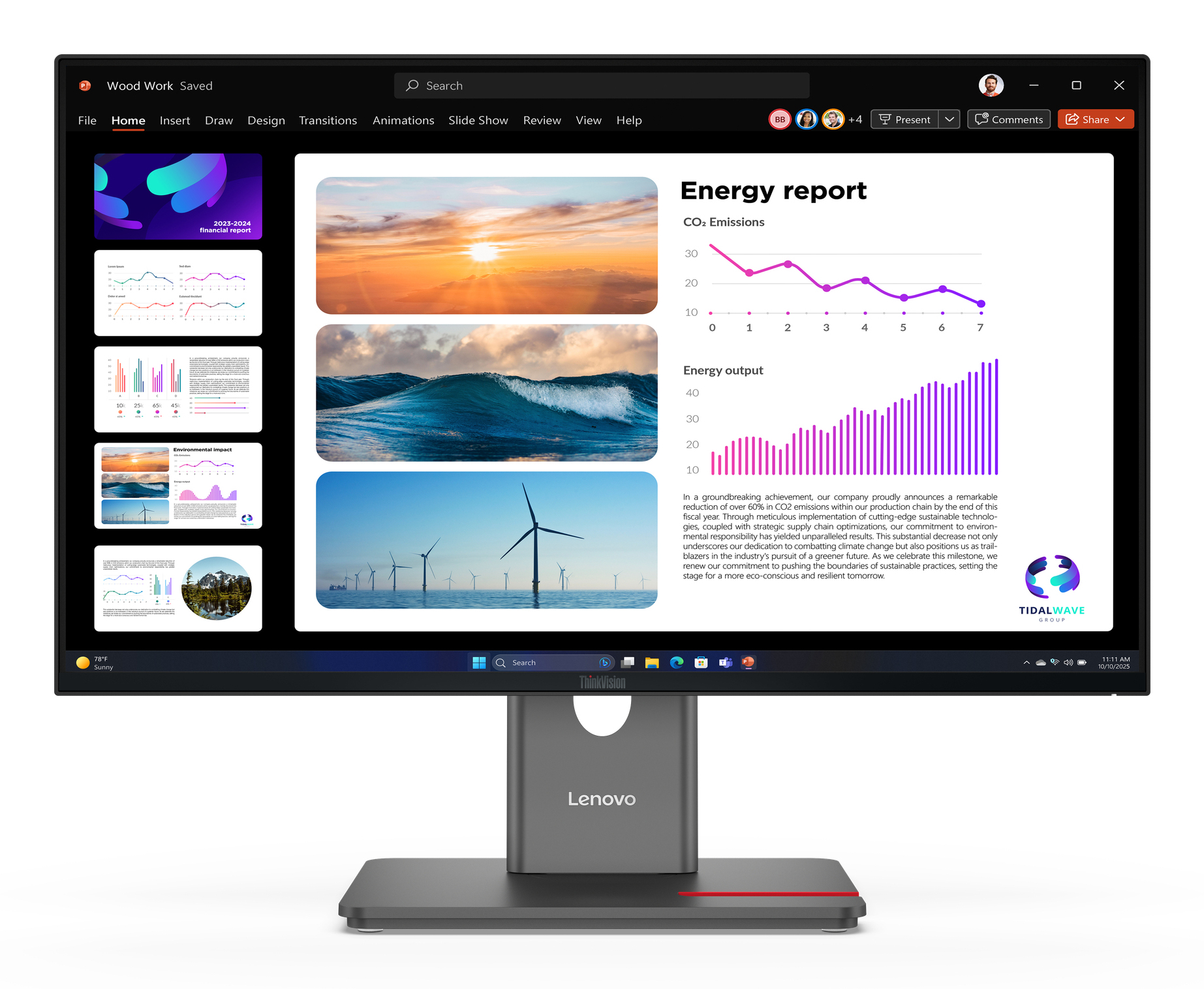 Lenovo ThinkVision P24Q-40 - LED monitor - 24" (23.8" viewable) - 2560 x 1440 QHD @ 120 Hz - IPS - 300 cd/m² - 1500:1 - HDR10 - 4 ms - HDMI, DisplayPort - raven black