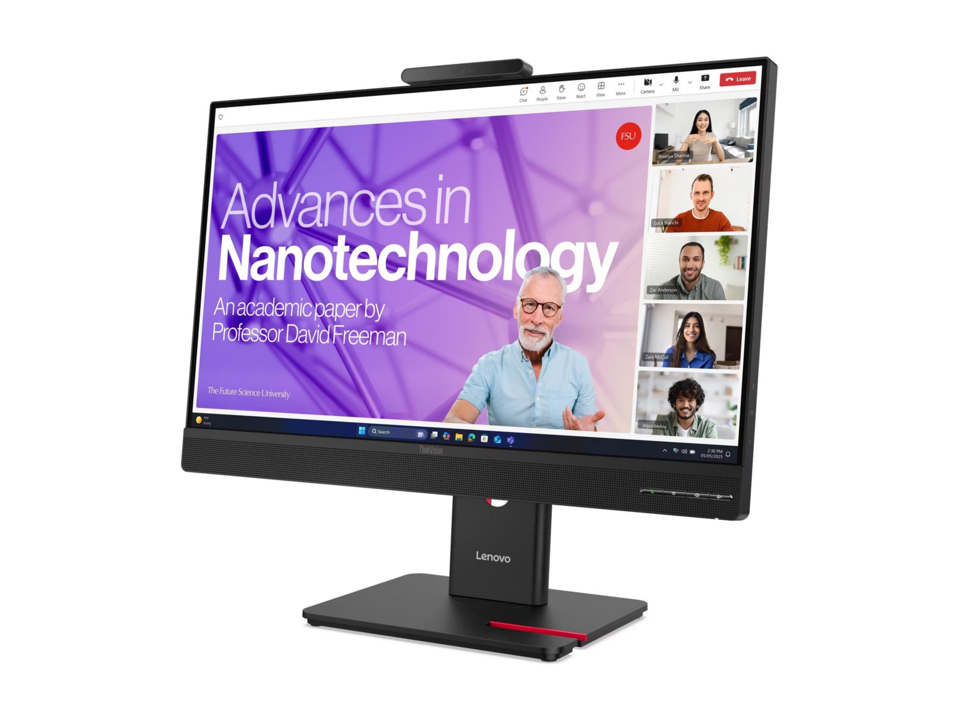 Lenovo ThinkVision T24-4v - LED monitor - 1920 x 1080 Full HD (1080p) @ 120 Hz - IPS - 250 cd/m² - 1500:1 - 4 ms - HDMI, VGA, DisplayPort, USB-C - speakers - eclipse black