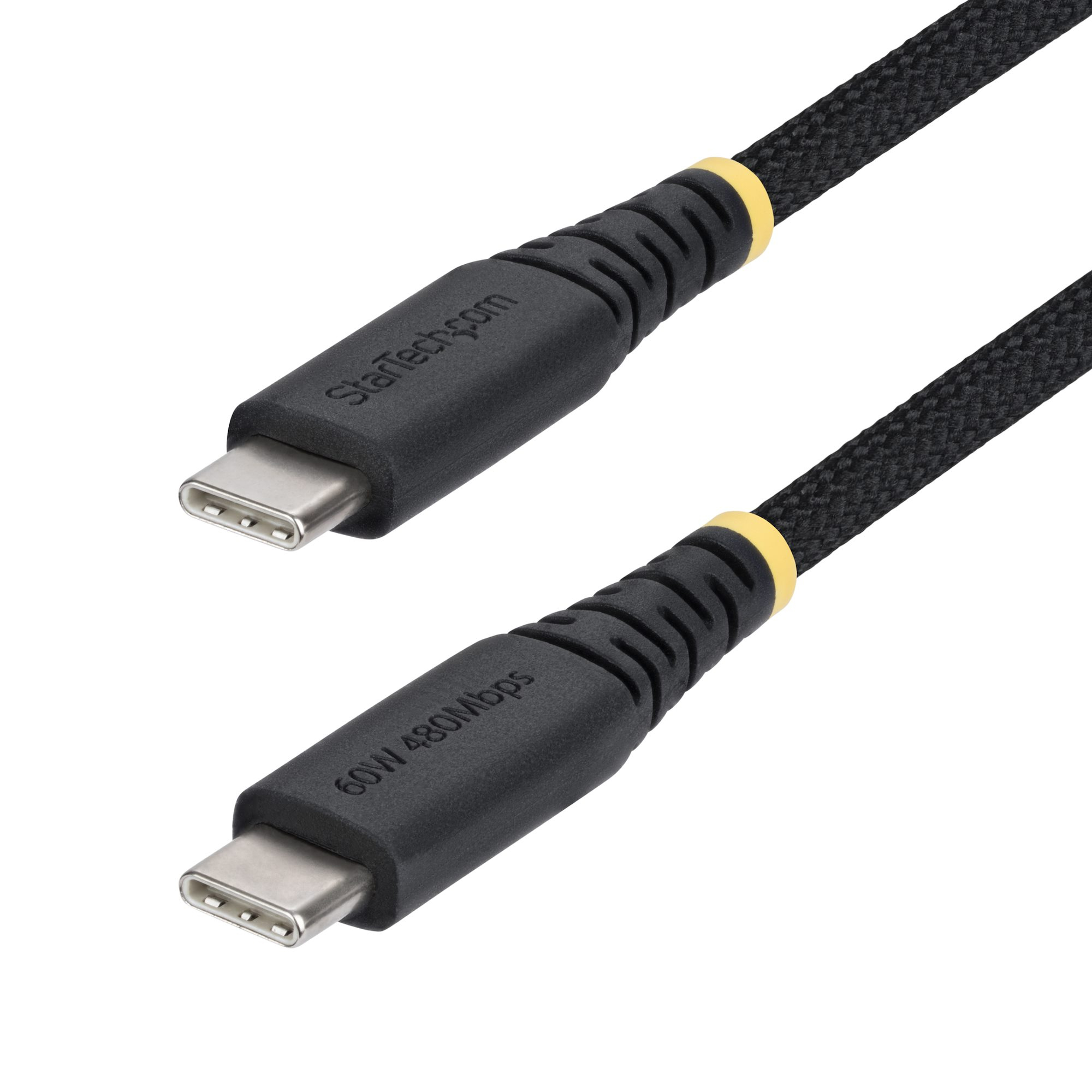 StarTech - USB cable - USB-C (M) to USB-C (M) - USB 2.0 - 3 A - 30 cm - USB Power Delivery (60W) - black