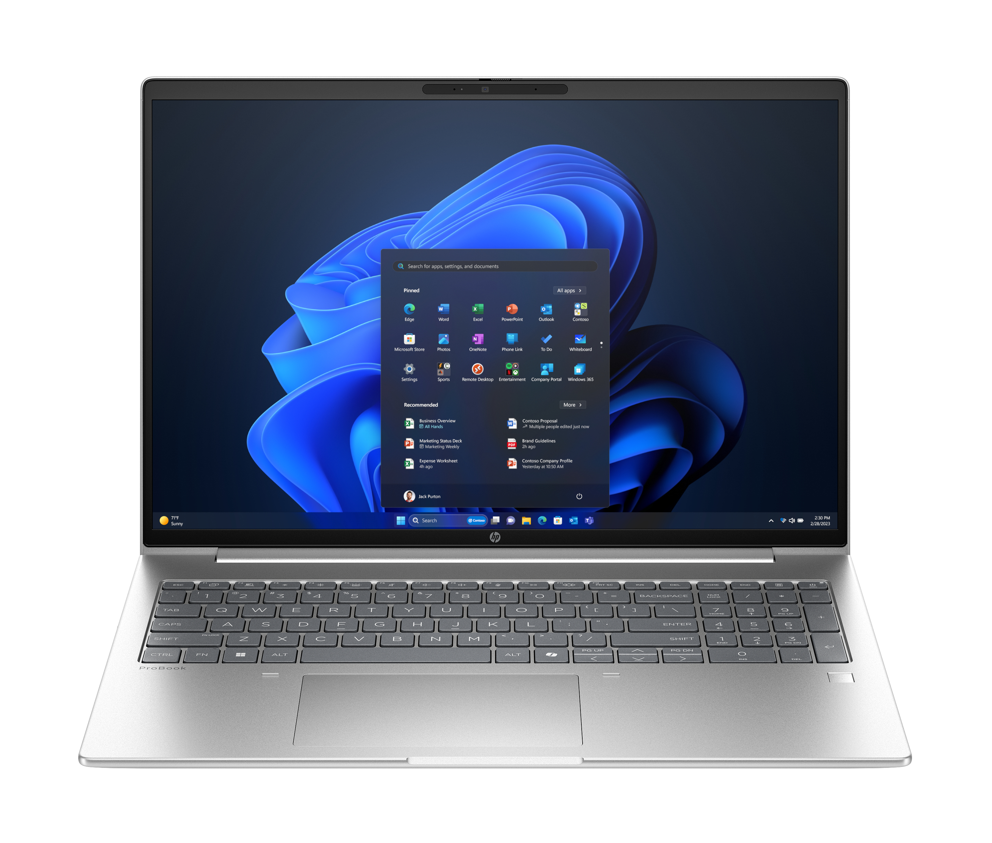 HP ProBook 4 G1ah Notebook - AMD Ryzen 5 - 220 / up to 4.9 GHz - Win 11 Pro - Radeon 740M - 24 GB RAM - 256 GB SSD NVMe - 16" IPS 1920 x 1200 - Gigabit Ethernet - Wi-Fi 6E, Bluetooth - pike silver - kbd: UK