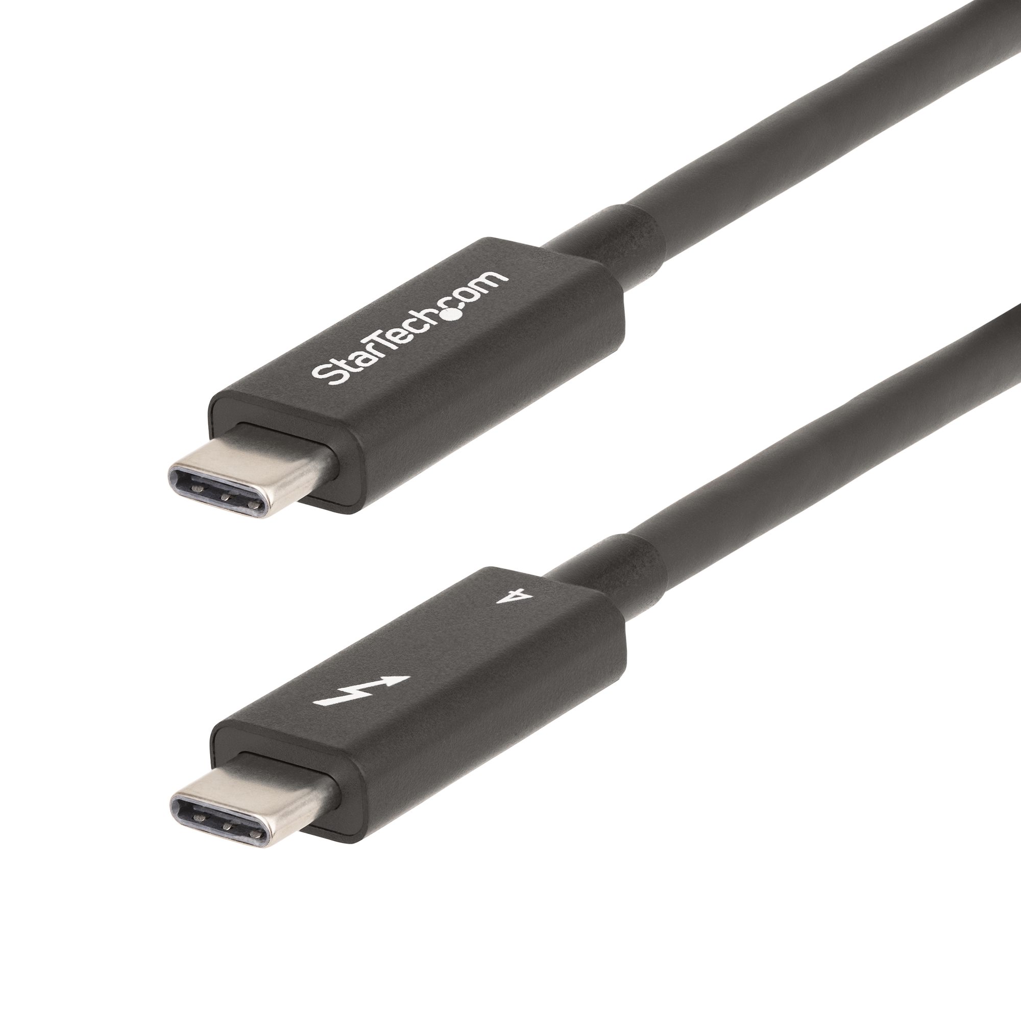 StarTech - Thunderbolt cable - USB-C (M) to USB-C (M) - USB4 / Thunderbolt 3 / Thunderbolt 4 / Thunderbolt 5 / DisplayPort 2.1 - 80 cm - halogen-free, passive, 8K60Hz support, 4K240Hz support, USB Power Delivery (240W) - white