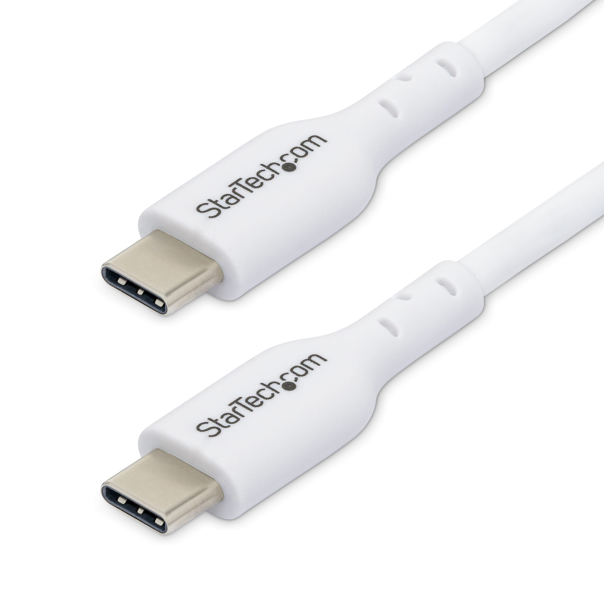 StarTech - USB cable - USB-C (M) to USB-C (M) - USB 2.0 - 3 A - 2 m - USB Power Delivery (60W) - white (pack of 2)