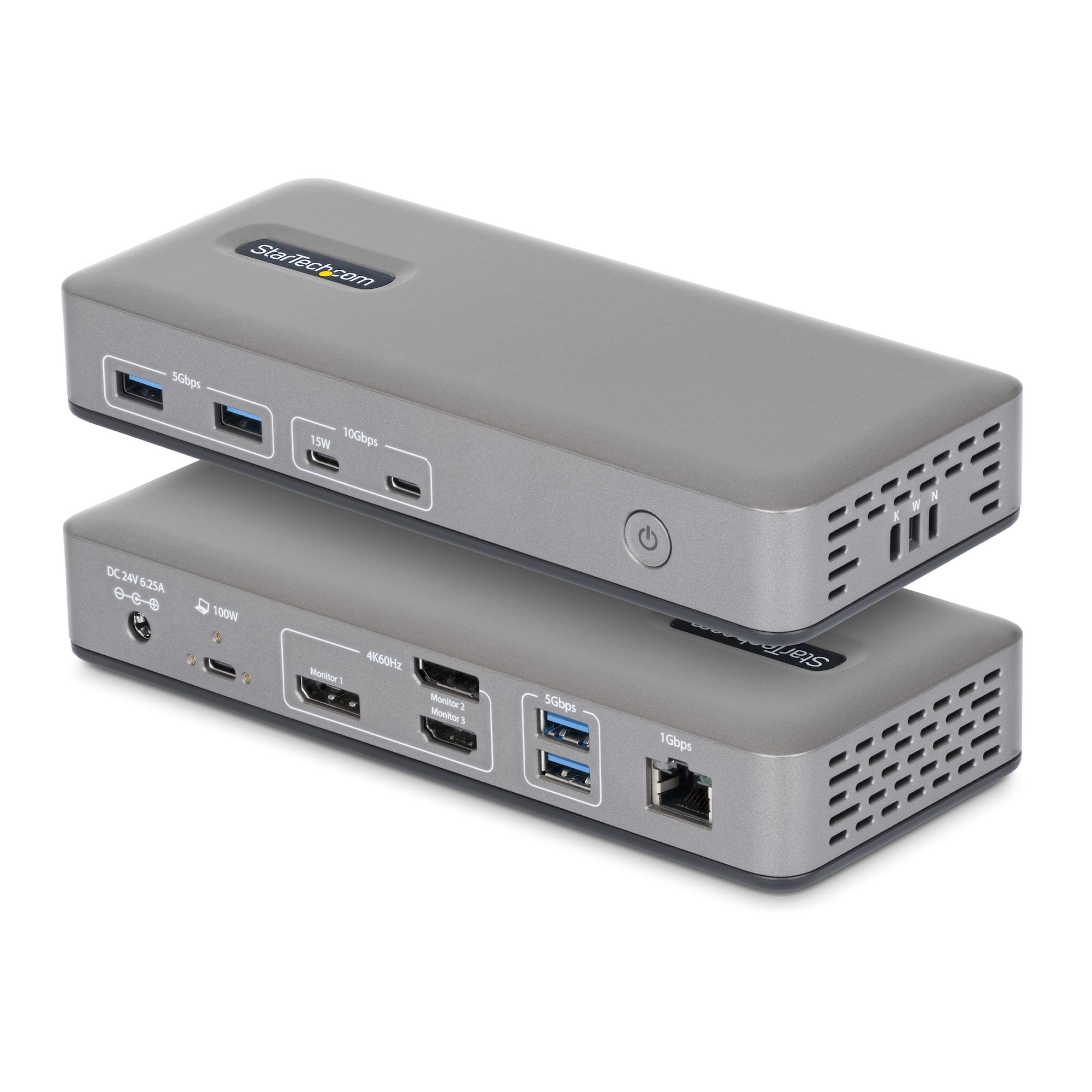Startech - Docking station - for laptop - USB-C 3.2 Gen 2 - HDMI, 2 x DP - 1GbE - United Kingdom, Europe