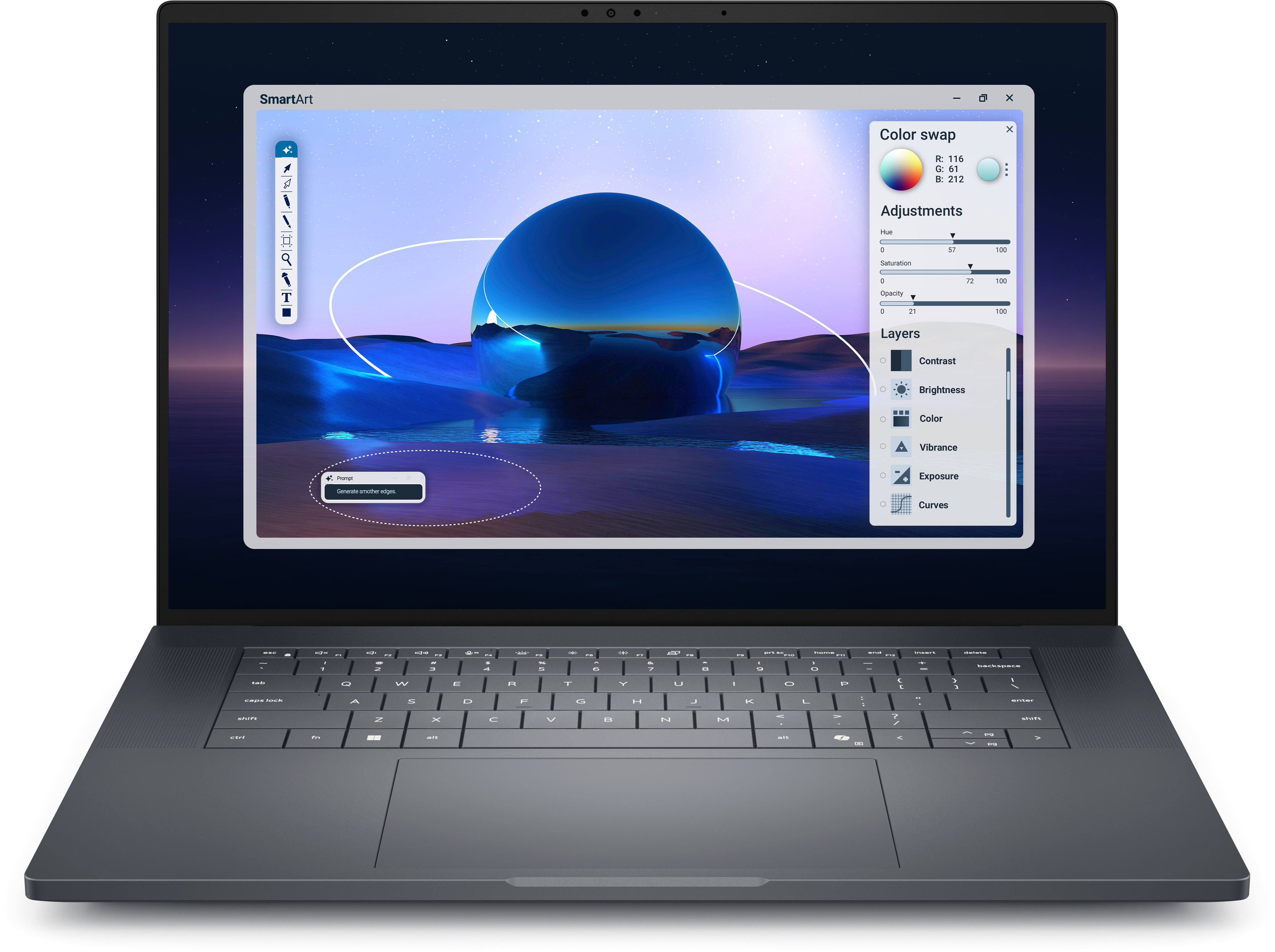 Dell Pro Max 16 Intel? Core? Ultra 7 265H, vPro? Enterprise (24MB, 16 cores, 16 threads, up to 5.30 GHz Turbo, 45W) 32GB: 2x16GB, DDR5, 5600 MT/s, SoDIMM, Dual Channel, non-ECC 1 TB Performance SSD, SED Ready,TLC No Additional Hard Drive 16", Non-Touch, F