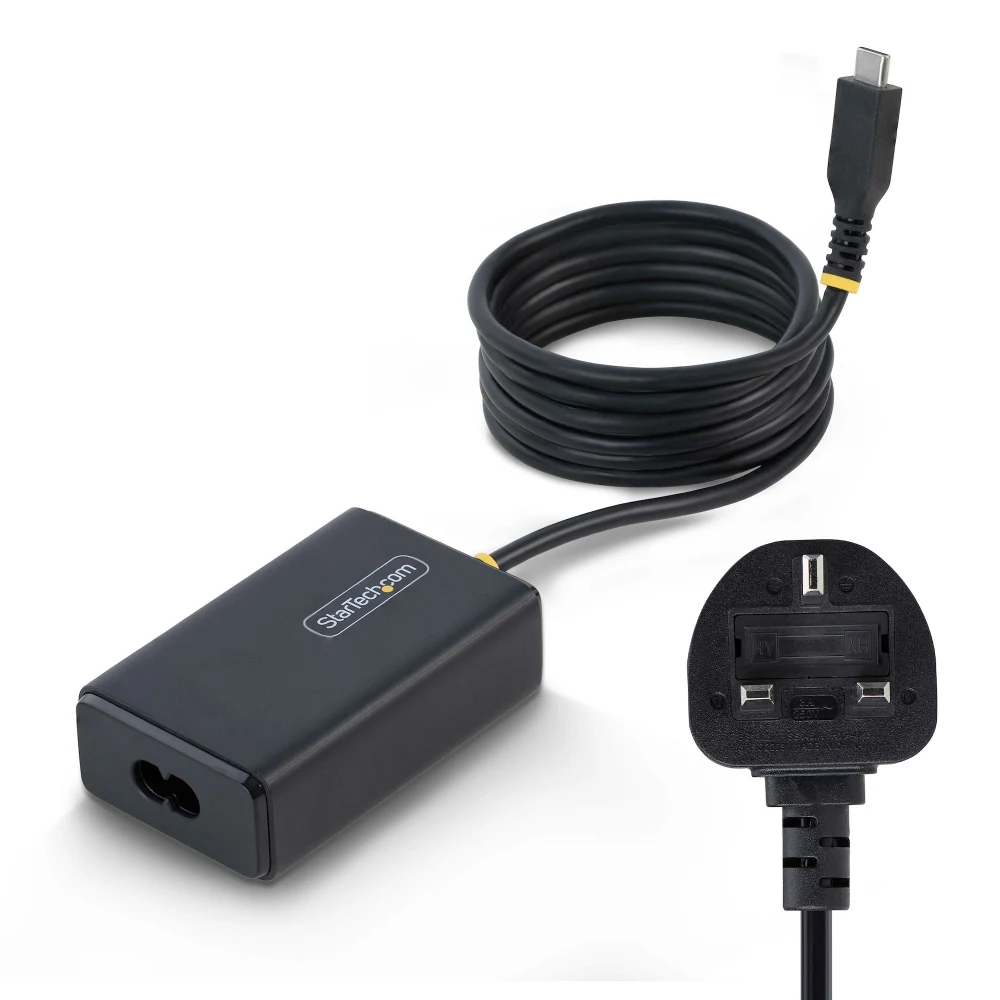 Startech - Power adapter - USB-C - 65 Watt - 5 A - PD 3.0 (USB-C) - black - United Kingdom