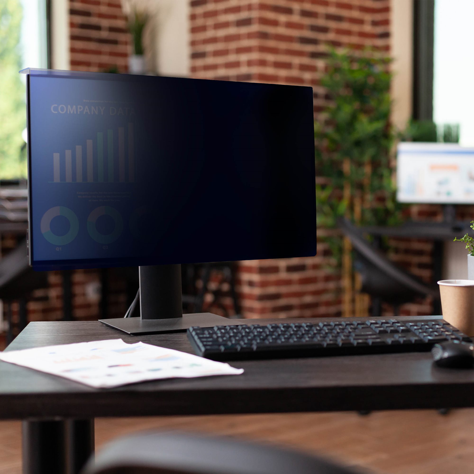 StarTech - Display privacy filter - 16:9, hanging acrylic, glossy - 2-way - removable - plug-in - 21.5" wide - black - TAA Compliant