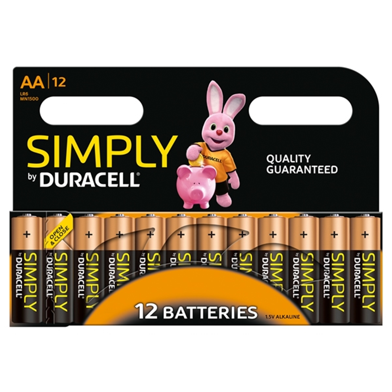 Duracell Simply Alkaline Pack of 12 AAA Batteries