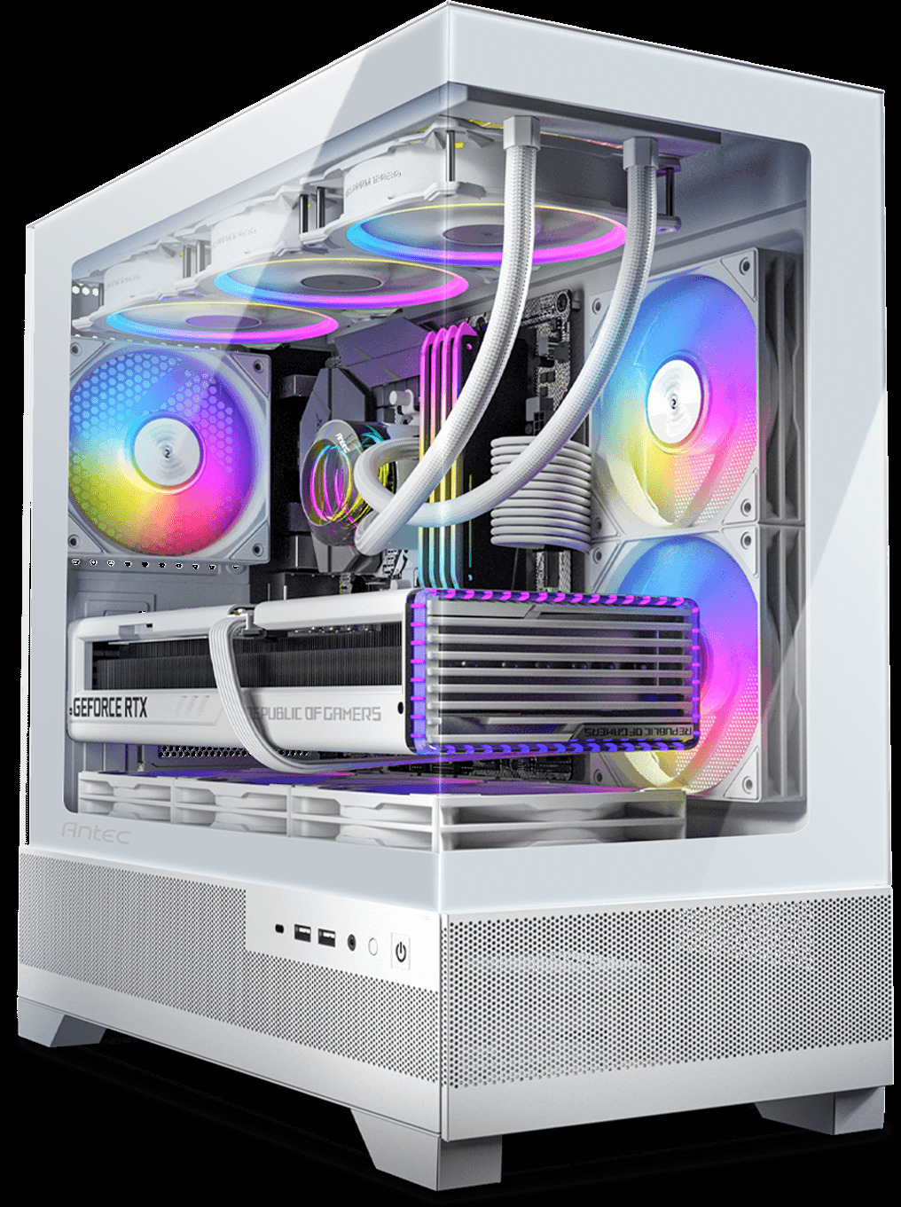 ANTEC CX500M Micro Tower Gaming Case, Black, ARGB, 2  x USB 3.0 / 1 x USB Type-C, Tempered Glass Side Panel, Micro-ATX/ITX