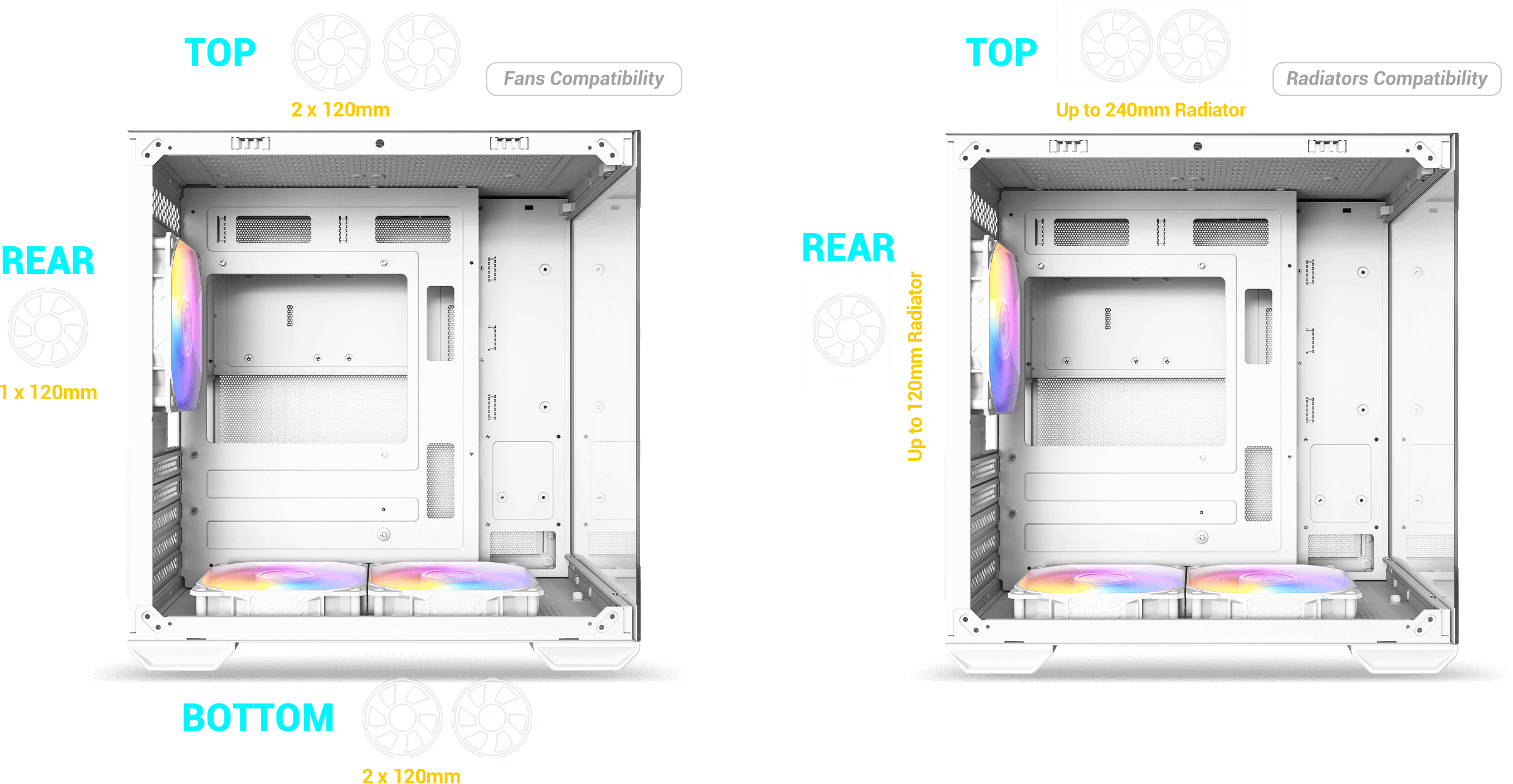 Antec CX60M ARGB Mini Tower Micro ATX Gaming Case, Black, Tempered Glass Panels, Dual Chamber Design, Vertical Cooling, Pre-Installed ARGB Fans, Water Cooling Support,