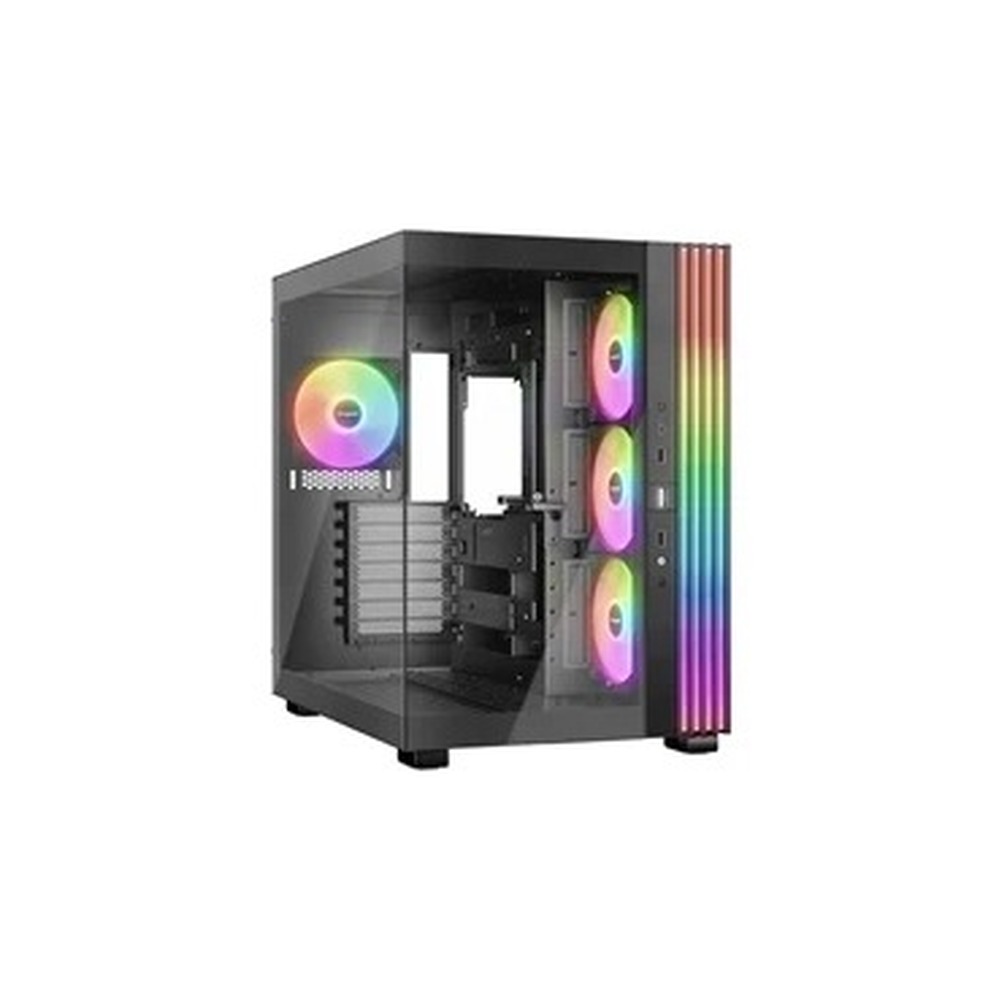 be-quiet! Light Base 600 LX, Black, Midi-Tower ATX Case, Massive ARGB LED Strip, Full Windowed Design, 4x Light Wings LX 120mm PWM fans included