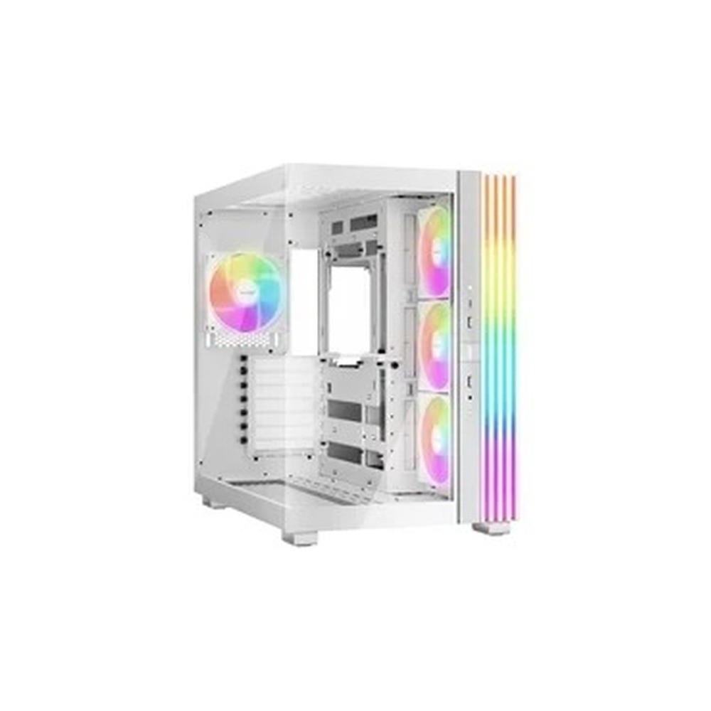 be-quiet! Light Base 600 LX, White, Midi-Tower ATX Case, Massive ARGB LED Strip, Full Windowed Design, 4x Light Wings LX 120mm PWM fans included