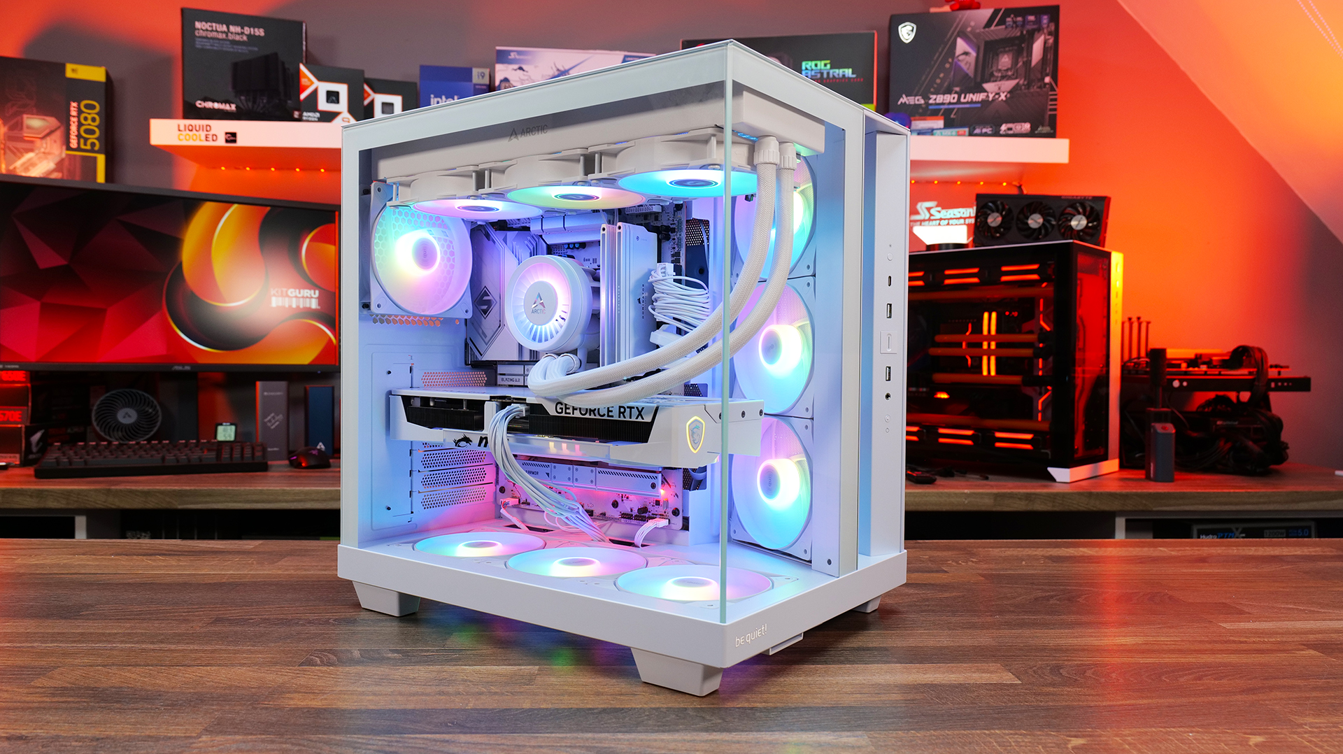 be quiet! Light Base 500 LX BGW86 White Mid-Tower Case, Tempered Glass, 4x ARGB Light Wings LX Fans, High Airflow ATX Case, USB-C 10 Gbps, 400 mm GPU Support, Vertical GPU Mount