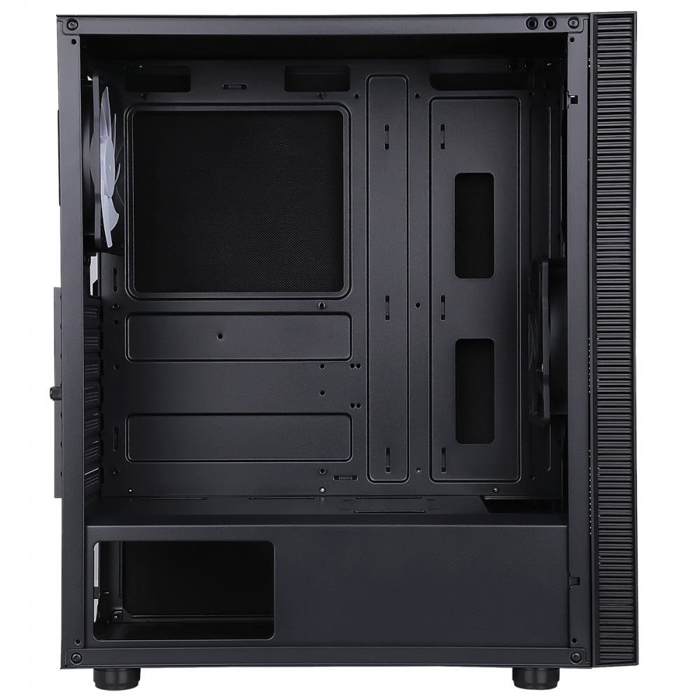 CIT Silent ES Black Mid-Tower Low Noise Computer Case with 2 x 120mm PWM Cooling Fans Included Sound Dampening Material
