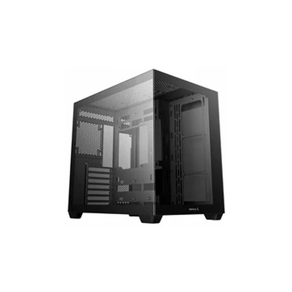 DeepCool CG530 Dual-Chamber Mid Tower Case, Tempered Glass Panels, Advanced Cooling Support, Exceptional Cable Management, Black