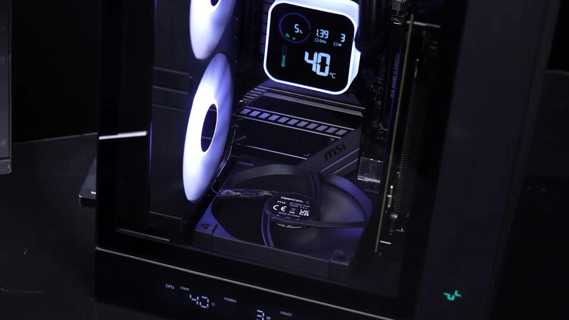 DeepCool CH270 Digital Micro-ATX Case, Mini-Tower PC Case with Tempered Glass Side Panel, USB-C Port, High Airflow Support for 360mm Radiator, ATX PSU, Black