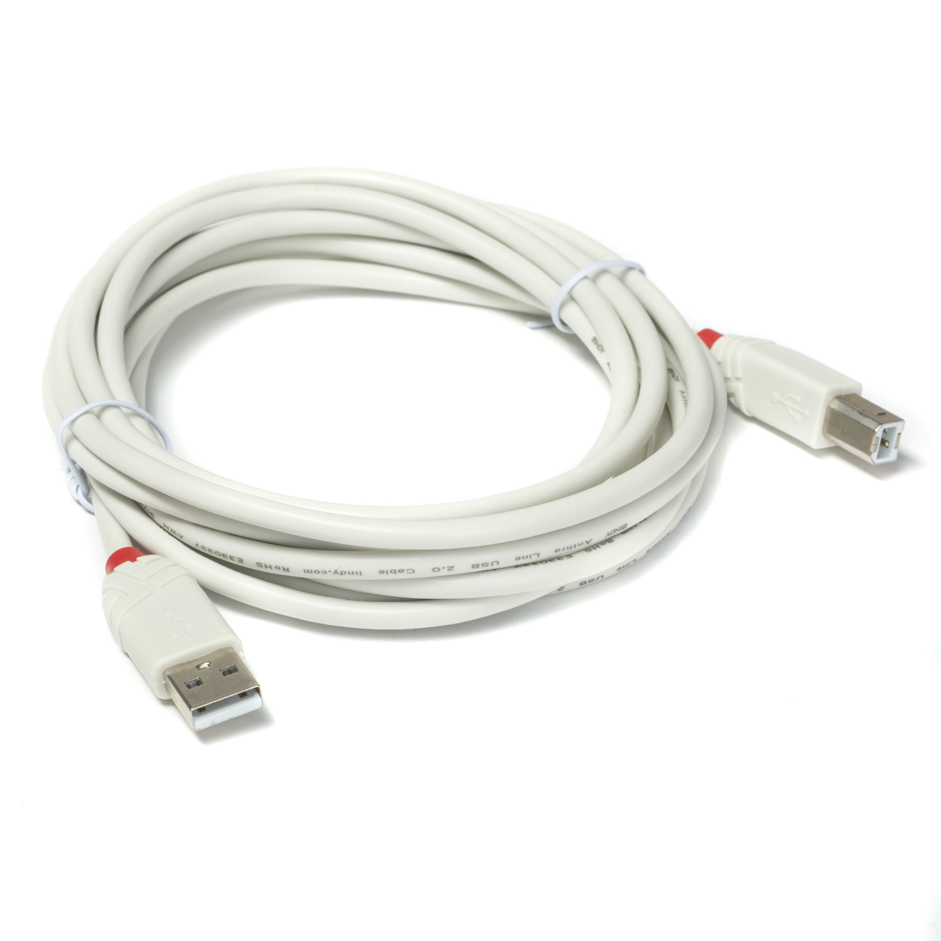 LINDY 36674 Anthra Line USB Cable, USB 2.0 Type-A (M) to USB 2.0 Type-B (M), 3m, Black & Red, Supports Data Transfer Speeds up to 480Mbps, Robust PVC Housing, Nickel Connectors & Gold Plated Contacts, Retail Polybag Packaging