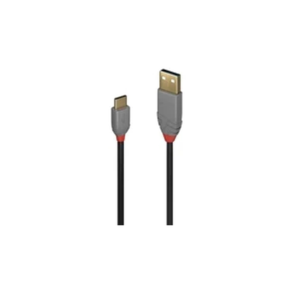 Lindy 36886 1m USB-A (M) 2.0 To USB-C (M) 2.0 Anthra Line 480Mbps Cable - Black