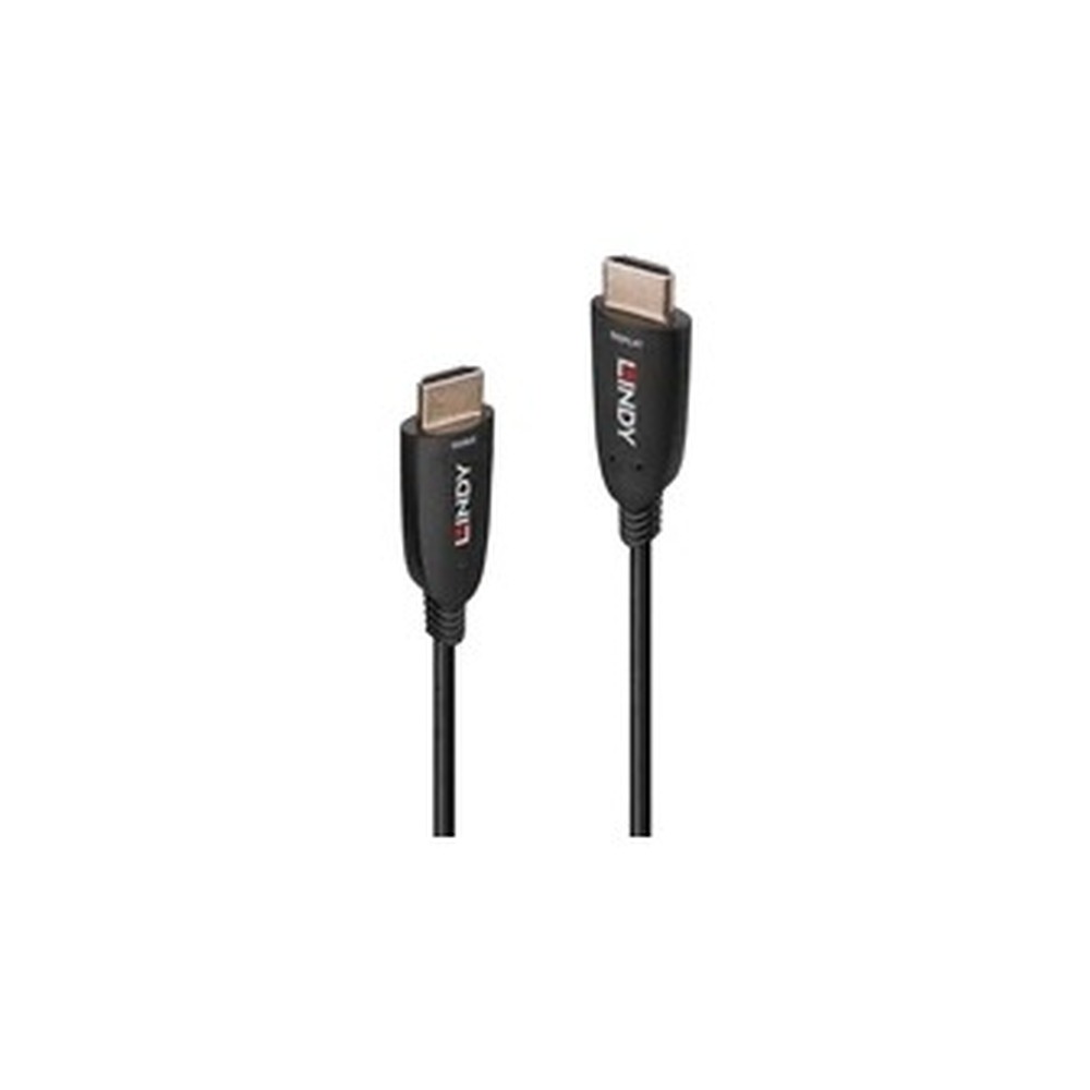 Lindy 38510 10m HDMI (M) 2.1 Anthra Line 7680x4320@60Hz / 3840x2160@120Hz Fibre Optic Hybrid Cable - Black