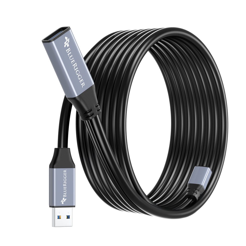 Prevo USBM-USBF-5M USB 3.0 Extension Cable 5M, 5Gbps SuperSpeed USB-A Male to Female Extender for Laptops, PC, Gaming Consoles & VR, Black, Retail Box