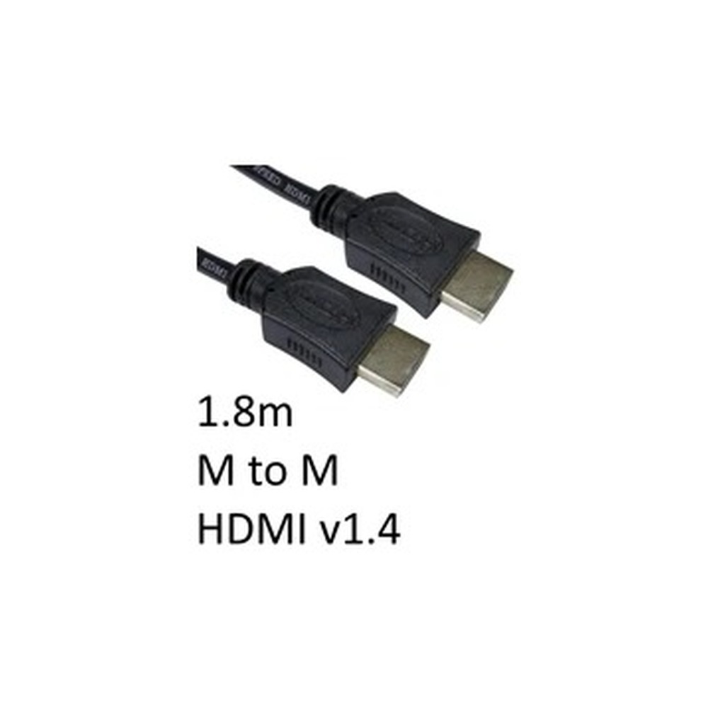 HDMI 1.4 (M) to HDMI 1.4 (M) 1.8m Black OEM Display Cable