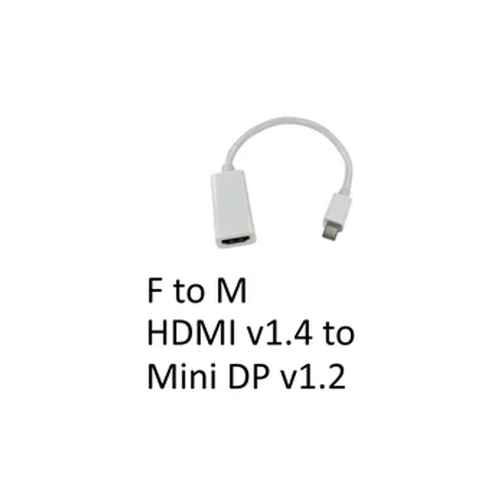 Mini DisplayPort (M) to HDMI (F) White OEM Converter Adapter