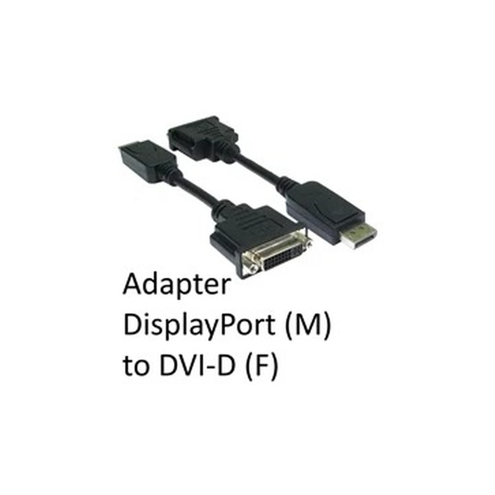 DisplayPort 1.2 (M) to DVI-D (F) Black OEM Adapter